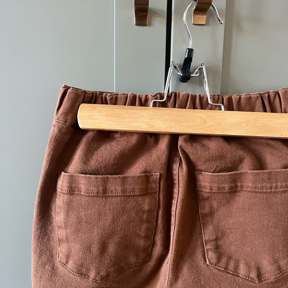 Oak + Fort cropped twill wide leg Pants - Picture 4 of 6